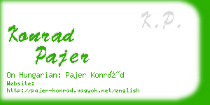 konrad pajer business card